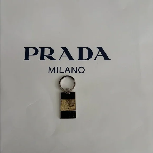 Prada Exotic Skins with Stainless Steel Keychain - Picture 3 of 6